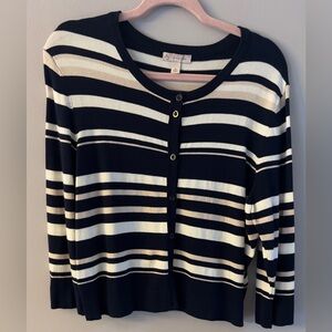 Striped Black and White Cardigan